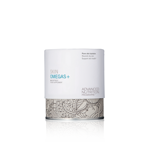 Skin Omegas+ works from the inside out and nourishes all layers of the skin. Formulated with a careful calibration of omega-3 and omega-6 fatty acids with vitamin A, this sustainable formula offers an array of skin benefits.