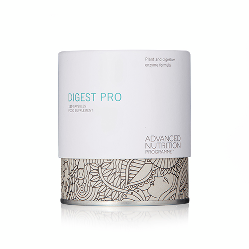 Advanced Nutrition Programme Digest Pro unites botanicals such as fenugreek, ginger and fennel to support a normal healthy digestive system with digestive enzymes.