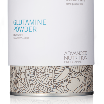 Advanced Nutrition Programme Glutamine powder is a wellbeing supplement which can be used 1-3 times per day or health and immune support.